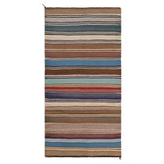 Vintage Shahsavan Kilim Rug, Polychromatic Stripes - Rug & Kilim