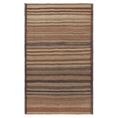 Vintage Quchan Kilim Rug, Polychromatic Stripes - Rug & Kilim