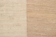 Vintage Mazandaran Kilim in Beige & Cream Striped Pattern - Rug & Kilim