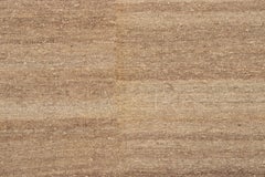 Vintage Mazandaran Kilim in Beige & Taupe Striped Patterns - Rug & Kilim