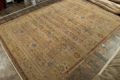 Rug & Kilim’s Agra Oriental Rug in Brown and Gold with Floral Patterns
