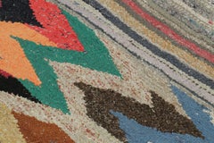 Vintage Shahson Kilim with Colorful Stripes s - Rug & Kilim