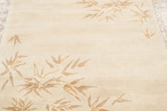 Contemporary Chinese Deco Style Square Gold & Brown Wool Rug by Rug & Kilim