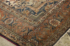 Rare 19th Century Persian Heriz Silk Carpet with Hafez Ghazals & Medallions