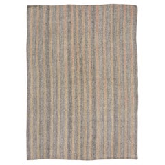 Tappeto vintage turco in lana Kilim con strisce beige di Rug & Kilim, 1950-1959