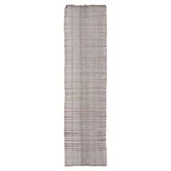 Vintage Chaput Kilim Wool Runner with Textural Stripes by Rug & Kilim, 1950-1959