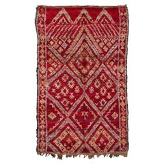 Vintage Moroccan Berber Shag Wool Rug with Diamond Grid by Rug & Kilim 1950-1959