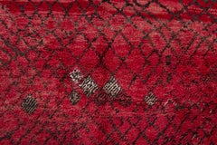 Vintage Moroccan Berber Shag Wool Rug with Diamond Grid by Rug & Kilim 1950-1959