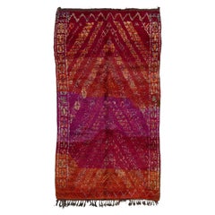 Vintage Moroccan Shag Wool Rug with Chevron Design by Rug & Kilim, 1950-1959