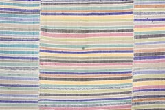 Vintage Panelled Kilim Wool Rug with Pastel Stripes by Rug & Kilim, 1950-1959