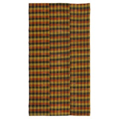 Vintage Panelled Kilim Wool Rug with Multicolor Stripes by Rug & Kilim 1950-1959