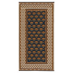 Contemporary Swedish Style Flatweave Natural Silk Runner, by Rug & Kilim, India