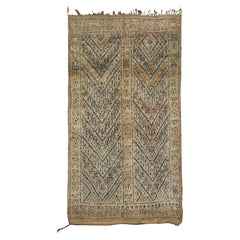 Vintage Moroccan Berber Wool Rug with Geometric Chevron Design by Rug & Kilim