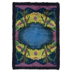 Vintage Swedish Rya Wool Rug with Abstract Design by Rug & Kilim, 1950-1959