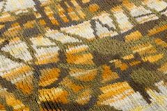 Vintage Swedish Rya Wool Rug in Fall Hues by Rug & Kilim, 1950-1959