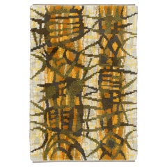 Vintage Swedish Rya Wool Rug in Fall Hues by Rug & Kilim, 1950-1959