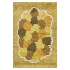 Vintage Swedish Rya Wool Rug in Gold & Brown Hues by Rug & Kilim, 1950-1959