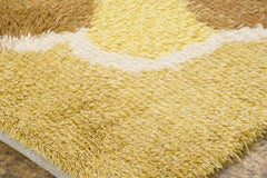 Vintage Swedish Rya Wool Rug in Gold & Brown Hues by Rug & Kilim, 1950-1959