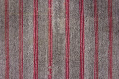 Vintage Turkish Kilim Exotic Yarn Rug with Red Stripes by Rug & Kilim, 1950-1959