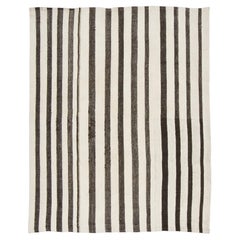 Vintage-Kilim-Teppich aus Hanf mit Streifenmuster im türkischen Panel-Stil von Rug & Kilim, 1950–1959