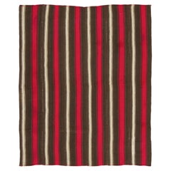 Vintage-Wollteppich „Chaput Kilim“ mit roten Streifen von Rug & Kilim, 1950–1959