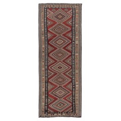 Vintage Kilim, Tribal Gallery Runner Rug with Diamonds - Rug & Kilim
