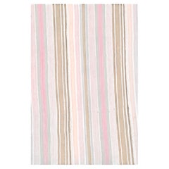 Vintage Turkish Kilim, Stripes in Rich Red and Vibrant Jewel Tones - Rug & Kilim