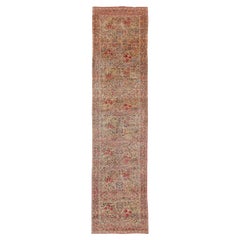 Antique Kerman Lavar Turkish Runner Rug with Interlocking Florals - Rug & Kilim