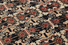 Antique Turkish Lori Rug with Geometric All-Over Medallions in Black and Red