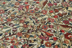 Oversized Antique French Savonnerie Rug, Open Field & Rose Florals - Rug & Kilim