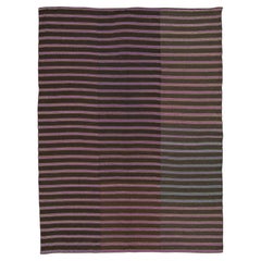 Vintage Panelled Kilim Wool Rug with Pink Stripes by Rug & Kilim, 1950-1959
