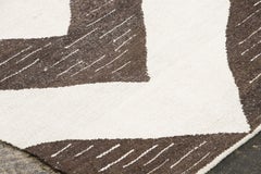 Tapis vintage en chanvre de style kilim à motif en chevrons, par Rug & Kilim, 1950-1959