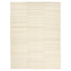 Vintage Panelled Kilim Wool Rug with Stripes in Beige by Rug & Kilim, 1950-1959