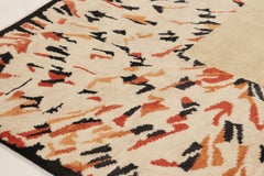Contemporary Art Deco Style Square Wool Rug by Rug & Kilim, India
