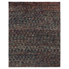 Alfombra contemporánea de mosaico texturizado de lana y seda natural de Rug & Kilim, India