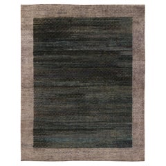 Contemporary Geometric Wool & Natural Silk Rug by Rug & Kilim, India