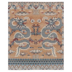 Contemporary Chinese Dragon Pictorial Wool Rug by Rug & Kilim, India