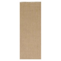 Rug & Kilim’s Modern Textural Extra-Long Runner Rug in Beige-Brown & Cream Tones