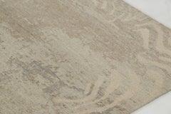 Contemporary Abstract Wool Rug in Beige by Rug & Kilim, India