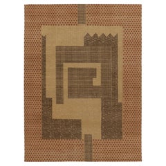 Contemporary French Art Deco Style Maze Grid Wool Rug by Rug & Kilim, India