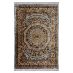 Rug & Kilim’s Modern Turkish Rug with Stately Central Medallion in Brown Hues