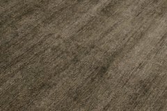 Contemporary Oversized Textural Sari Silk Rug in Taupe by Rug & Kilim, India