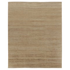 Oversized Contemporary Textural Sari Silk Rug in Beige by Rug & Kilim, India