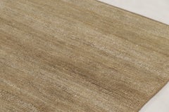 Oversized Contemporary Textural Sari Silk Rug in Beige by Rug & Kilim, India
