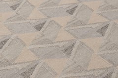 Oversized Contemporary Scandinavian Style Mohair & Wool Flatweave by Rug & Kilim