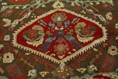 Antique Tetex Hooked Medallion Wool Rug in Brown, by Rug & Kilim, 1920-1929