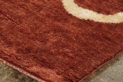 Contemporary Mid-Century Modern Abstract Natural Silk Rug by Rug & Kilim, India