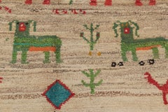 Vintage Pictorial Animal Gabbeh Rug by Rug & Kilim, Afghanistan, 1950-1959