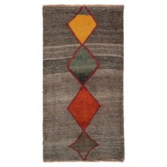 Vintage Gabbeh Runner with Geometric Medallion by Rug & Kilim Afghanistan