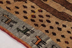 Vintage Gabbeh-Wollteppich mit Tiermotiven von Rug & Kilim, Afghanistan, 1950–1959